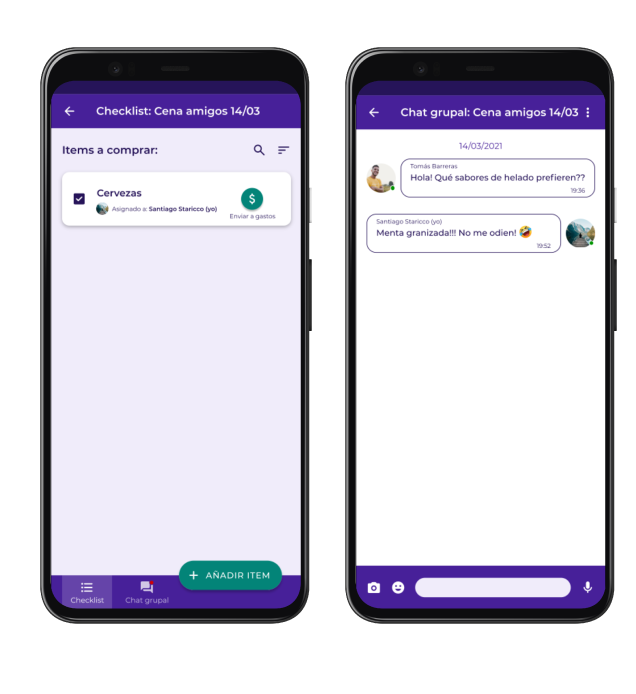 Imagen de checklist de SplitApp